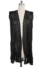 Load image into Gallery viewer, Eyelet Suede Fringed Vest