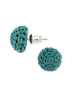 Load image into Gallery viewer, Metallic Crochet Stud Earring