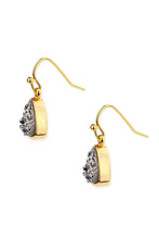Load image into Gallery viewer, Triangle Dangle Druzy Earring