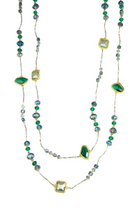Beaded Long Layered Necklace