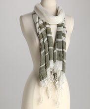Load image into Gallery viewer, Two Toned Striped Scarf