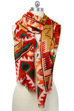 Load image into Gallery viewer, Ikat Printed Wrap Scarf