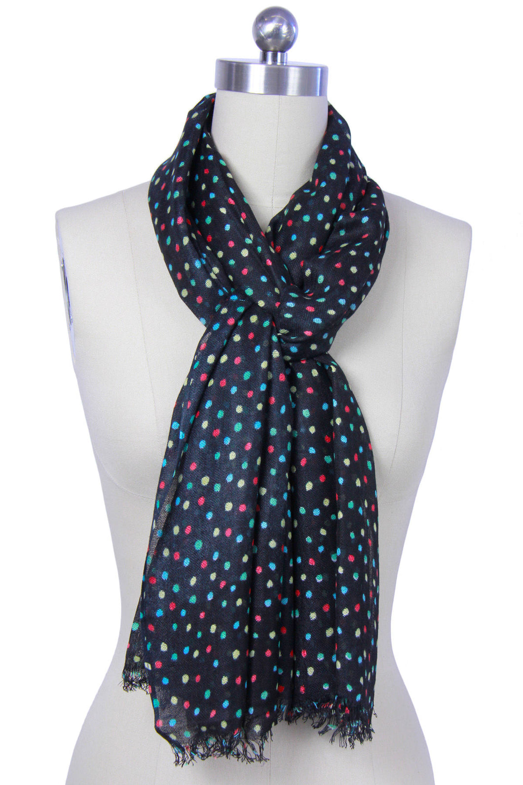 Colored Polka Dotted Scarf