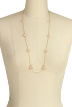 Load image into Gallery viewer, Rose Quartz Gold Drop Necklace