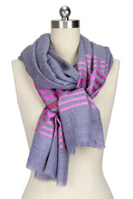 Load image into Gallery viewer, Metallic Striped Scarf
