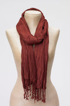 Load image into Gallery viewer, Pleated Fringe Scarf