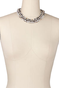 Beaded Cluster Collar Necklace