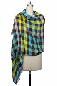 Coney Colored Plaid Scarf