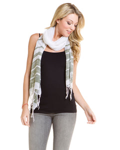 Two Toned Striped Scarf