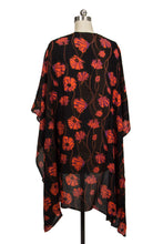 Load image into Gallery viewer, Poppy Field High-Low Kimono