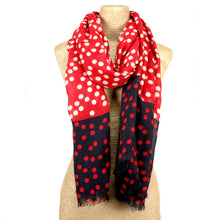 Load image into Gallery viewer, Double Polka Dot Scarf