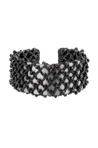 Crystal Crochet Cuff Bracelet