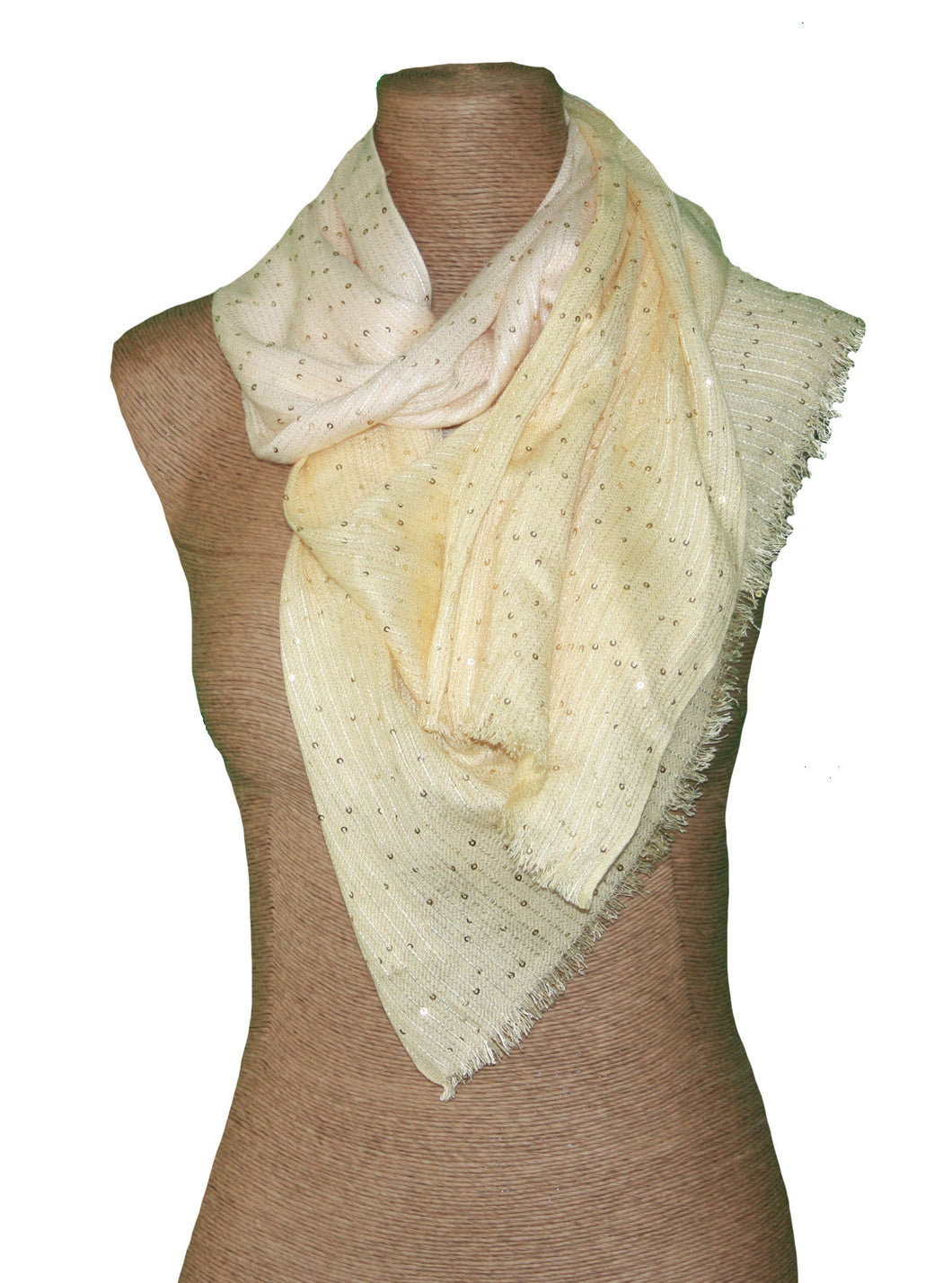 Embellished Sequinned Scarf w/