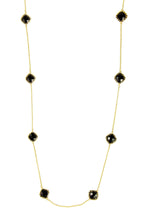 Load image into Gallery viewer, Black Gold Drop Necklace