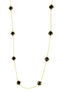 Black Gold Drop Necklace
