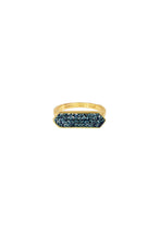 Load image into Gallery viewer, Crystal Bar Gold Plated Ring