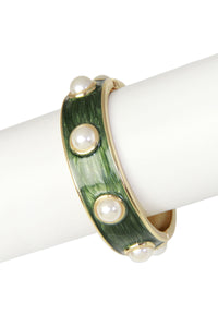 Pearl Embellished Bangle Brace