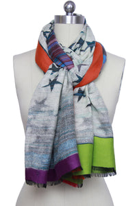 Reversible Star Woven Scarf