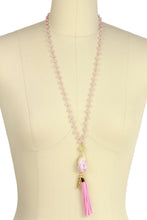 Load image into Gallery viewer, Druzy Tassel Beaded Necklace