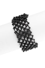 Load image into Gallery viewer, Crystal Crochet Cuff Bracelet